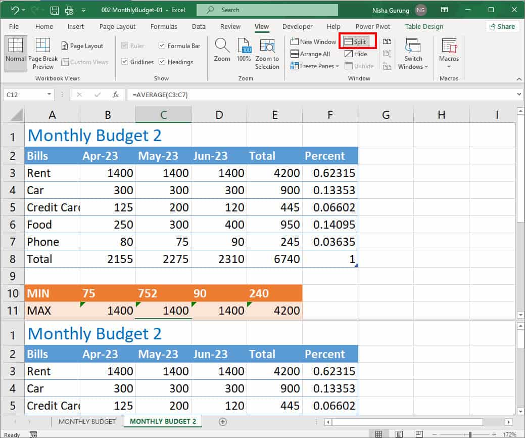 how-to-view-two-worksheets-side-by-side-in-excel