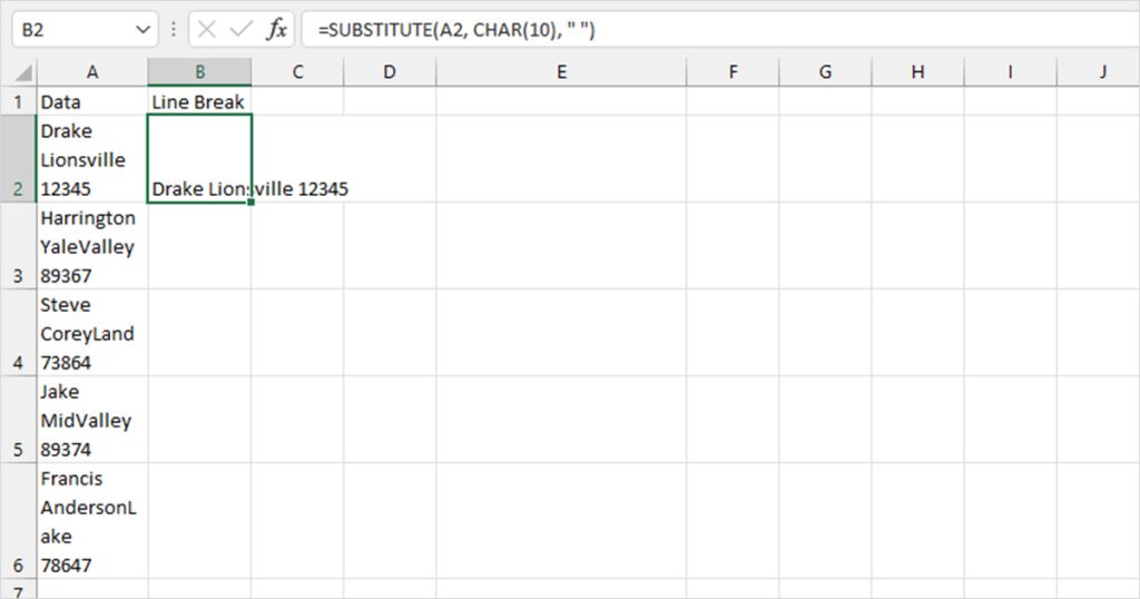 Substitute function with comma