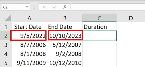 How to Subtract Dates in Excel