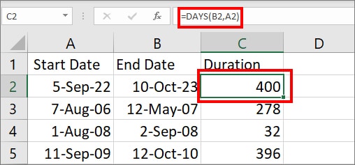 How To Subtract Dates In Excel 0310