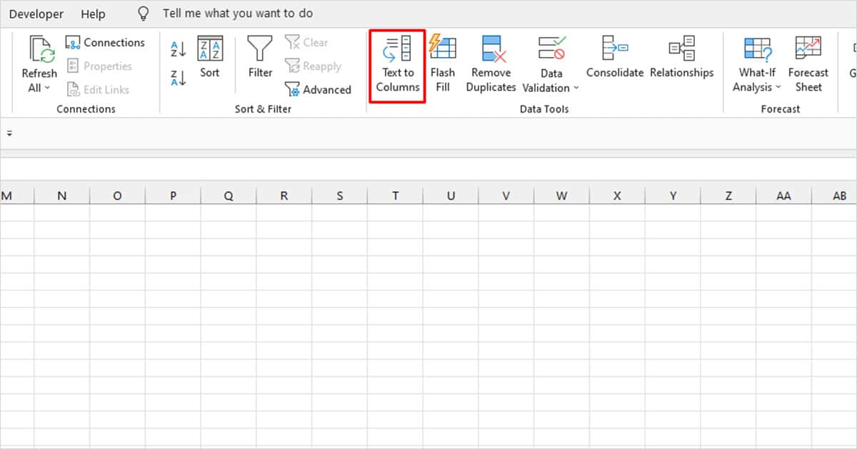 Text to Column Excel