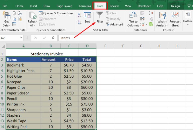 How to Add Sort Button in Excel?