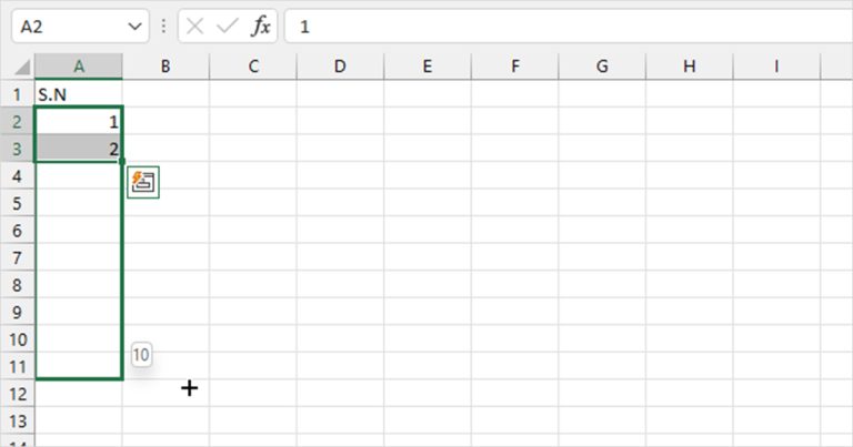 How to Automatically Add Serial Number in Excel