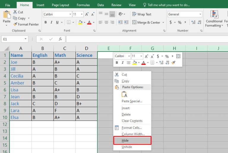 How To Limit Rows And Columns In Excel