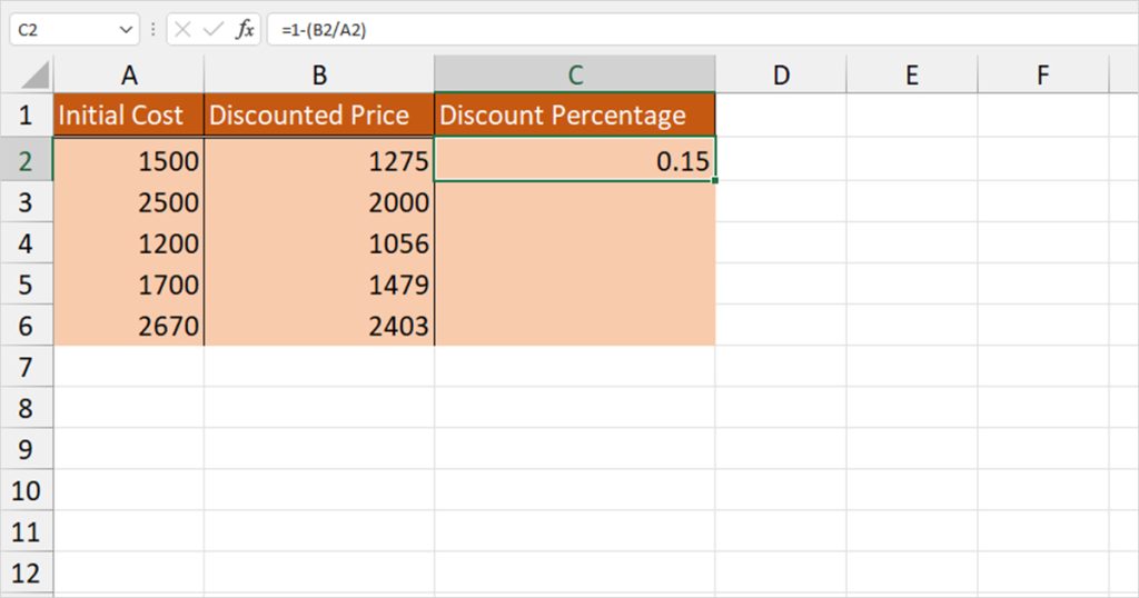 Calculate Discount Percentage