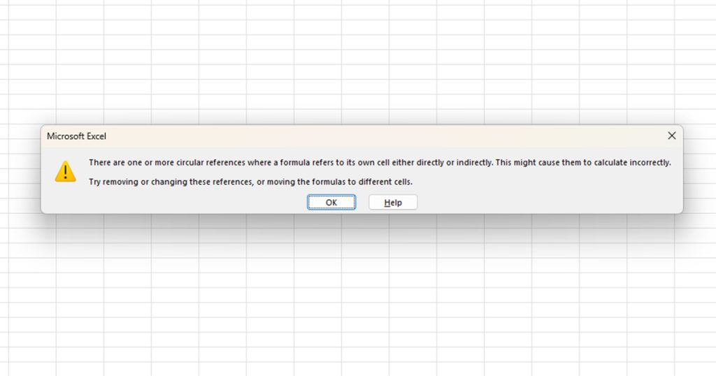 Circular Referencing in Excel