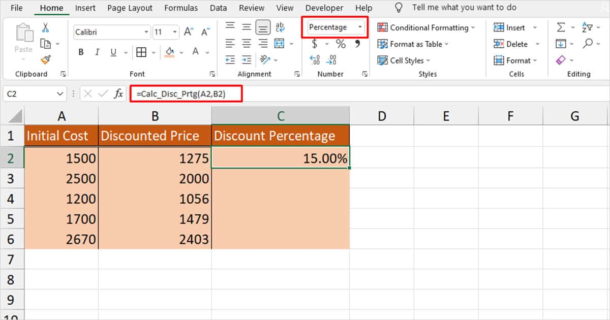 How to Calculate Discount Percentage in Excel