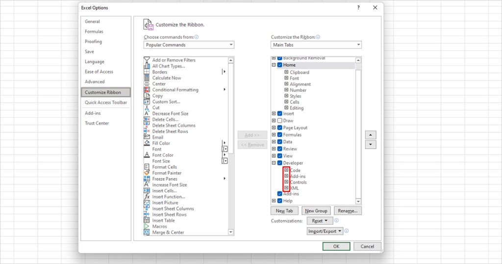 How To Add Developer Tab In Excel 5136