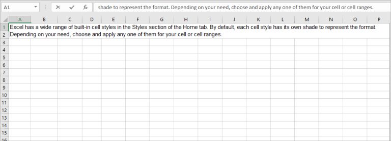 How To Make Paragraphs In Excel