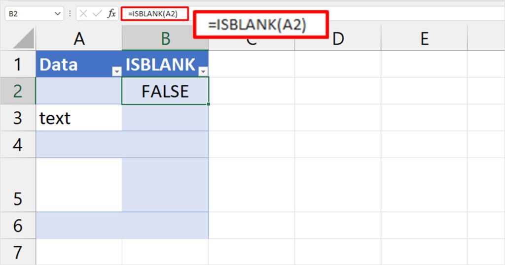 ISBLANK Excel