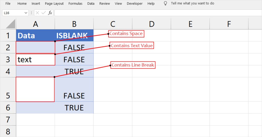 ISBLANK Function Excel