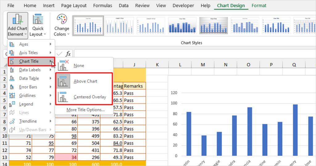 How to Add Title to Chart in Excel