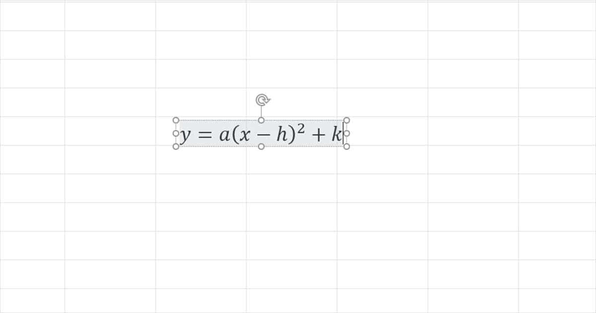 Insert Simple Equations in Excel