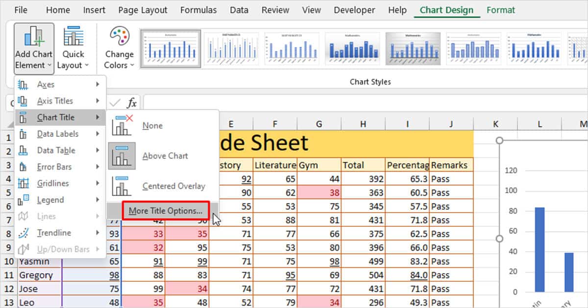 How To Add Chart Titles In Excel Excel Chart Dynamic Titles Cell Charts
