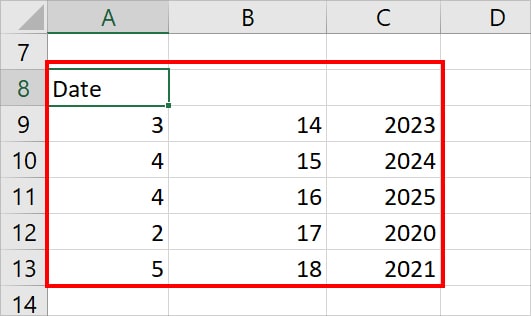 Separate Dates using Text to Columns