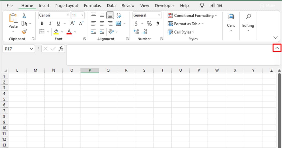 Formula Bar Not Showing in Excel- How to fix it