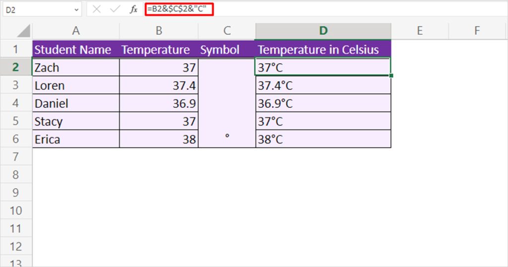 Use Ampersad in Excel