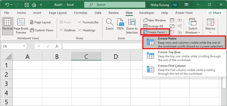 How To Freeze A Pane In Excel 4347