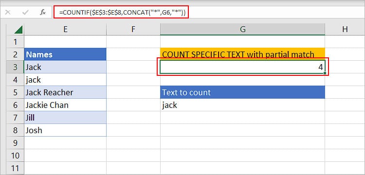 How to Count Text in Excel