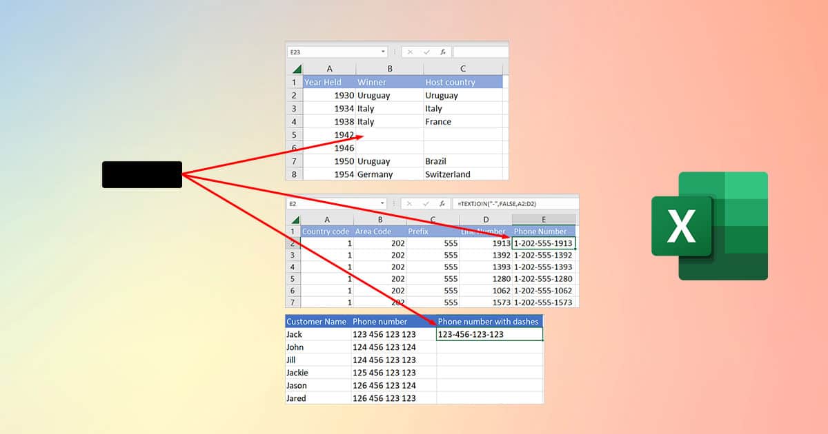 how-to-put-a-dash-in-excel