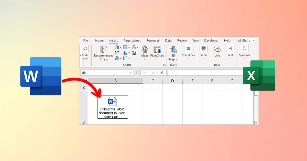 Can We Attach Word File In Excel