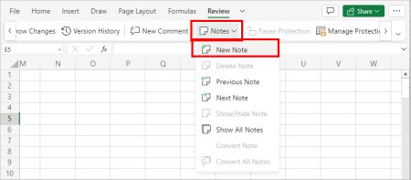 How to Add a Note in Excel