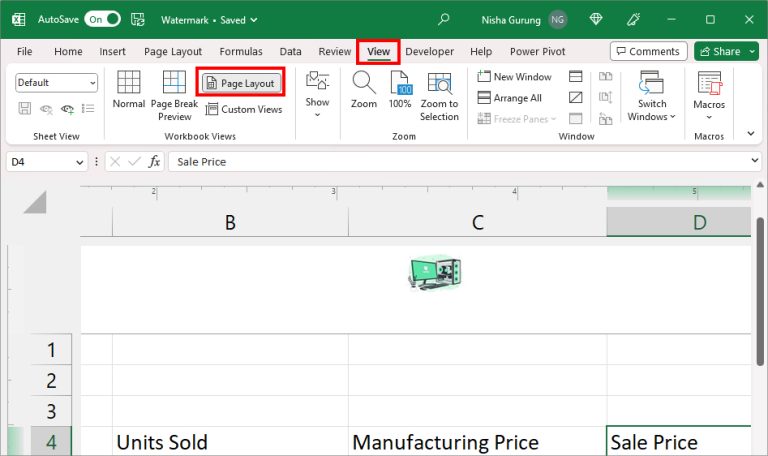 how-to-remove-page-1-watermark-in-excel