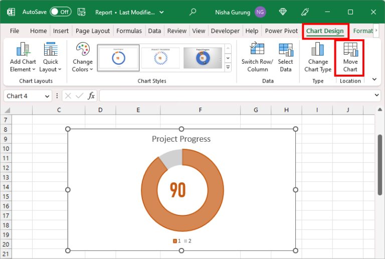 How to Move Chart to New Sheet in Excel