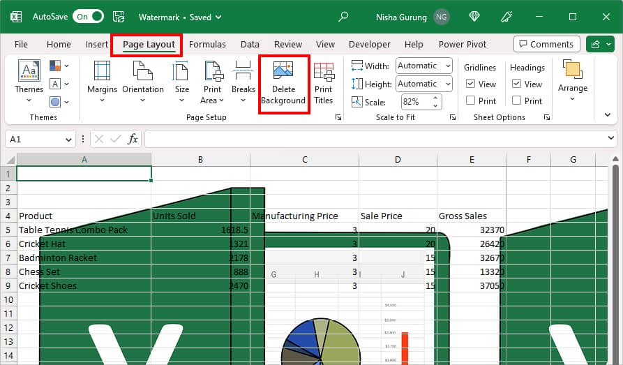 how-to-remove-page-1-watermark-in-excel