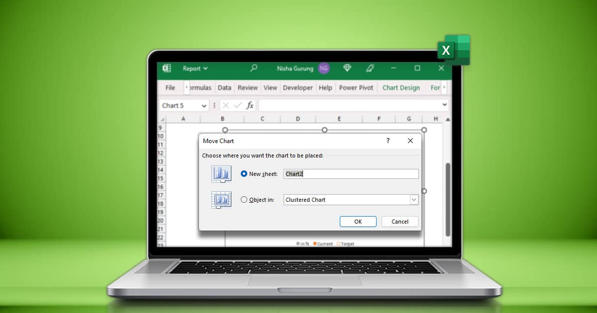 How to Move Chart to New Sheet in Excel