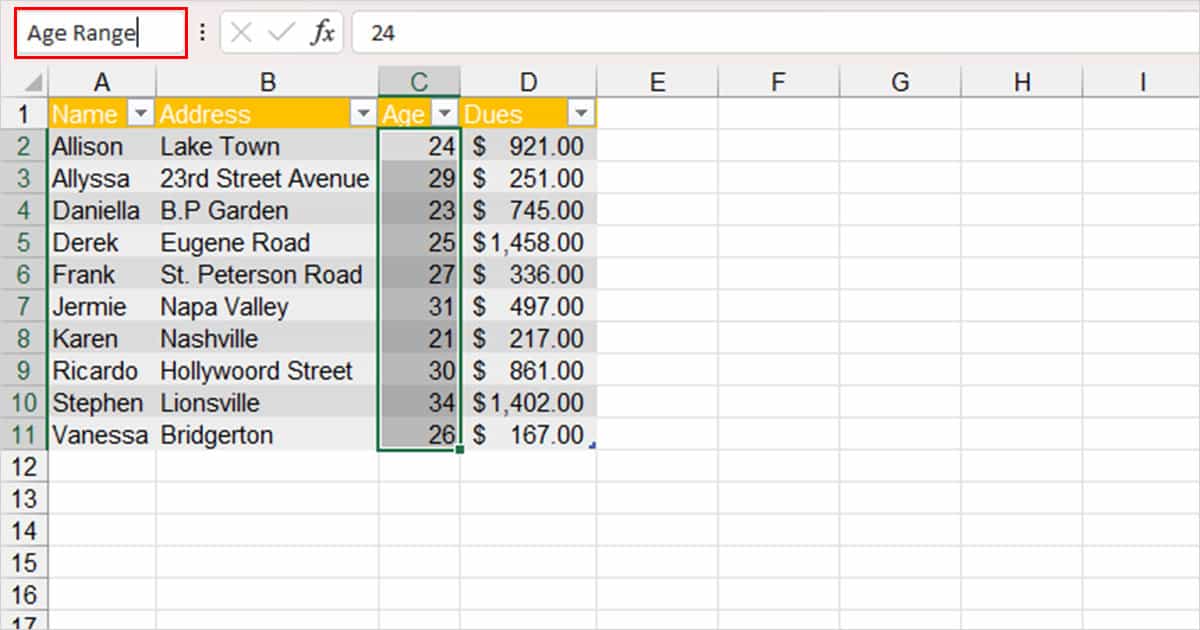 Name Box in Excel: Why and How to Use it