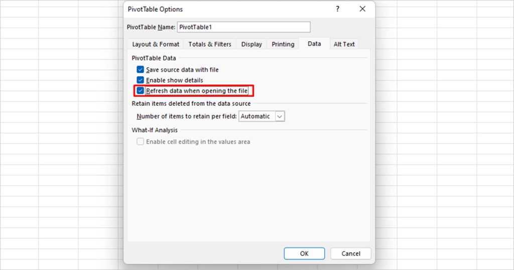 How to Refresh a Pivot Table