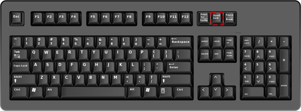 Scroll Lock Key Windows Keyboard