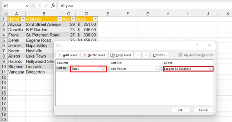 How To Sort Multiple Columns In Excel