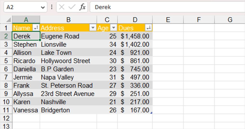 How to Sort Multiple Columns in Excel