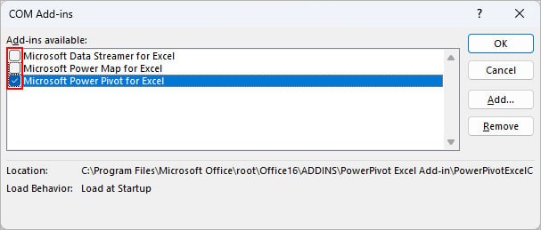 Uncheck-the-checkbox-to-disable-Excel-add-in