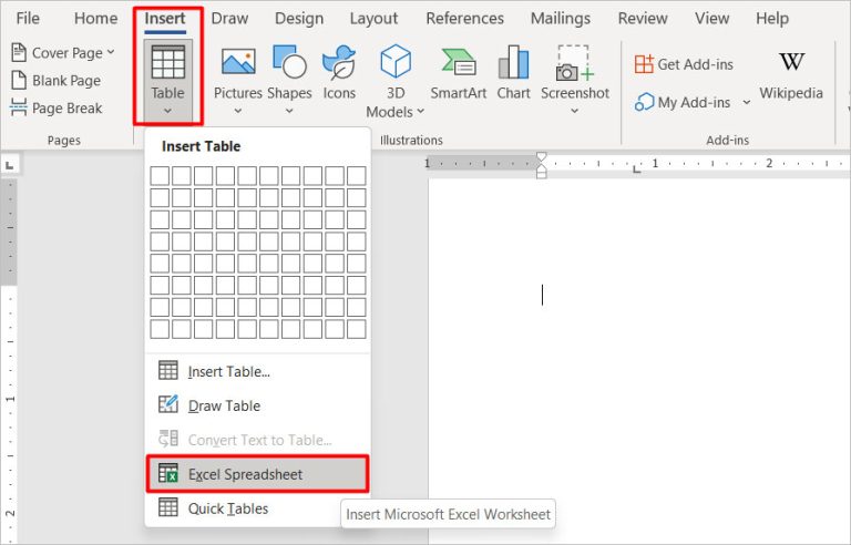 How To Insert Excel Sheet In Word