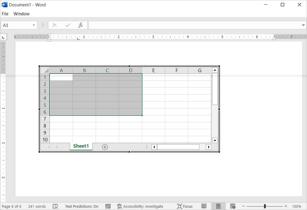 new-excel-table