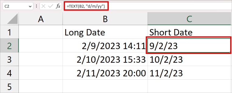 How To Apply Short Date Format In Excel 3124