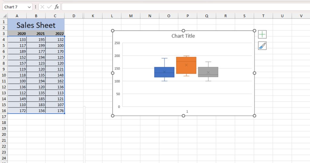 Box and Whiskers Plot Excel