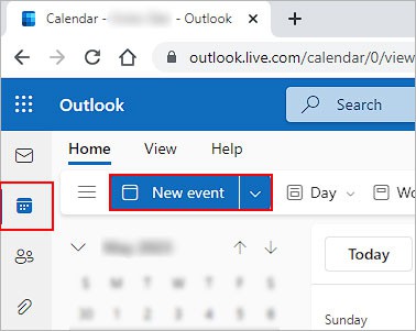 Calendar-New-event-Outlook-web