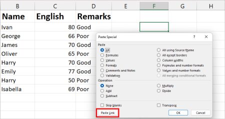 How to Link Cells in Excel