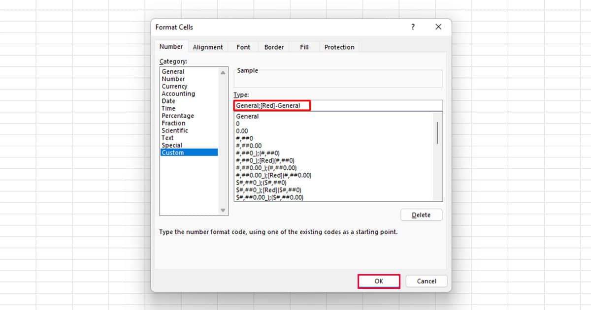 Custom Format Cells Excel