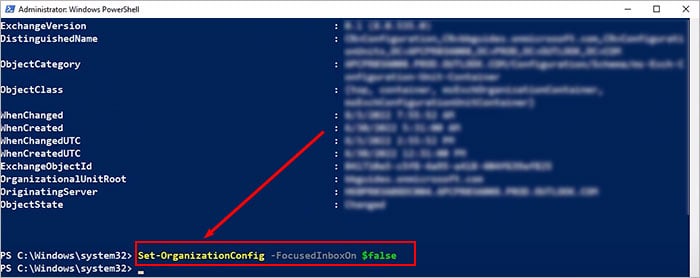 Disable-Focused-inbox-for-all-users-using-PowerShell