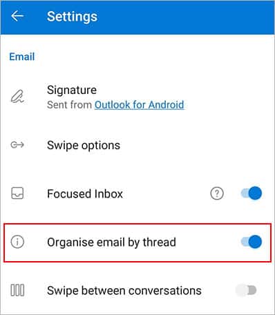 Disable-conversation-view-Outlook-app-android-ios