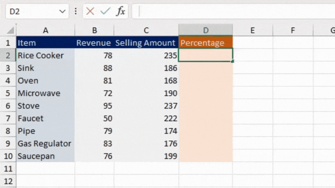 How to Calculate Percentage in Excel