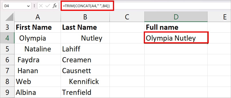 CONCAT Excel Function - How To Use It