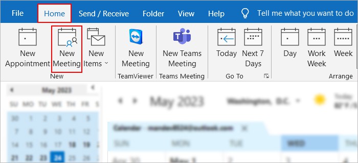 New-meeting-Outlook-desktop