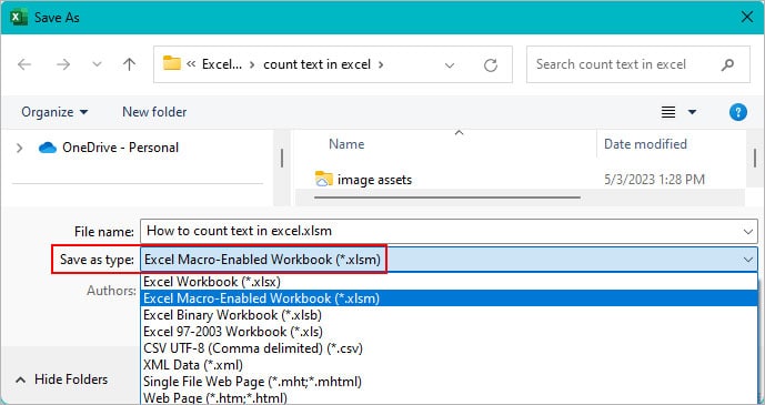 Save-Excel-workseet-with-VBA-code