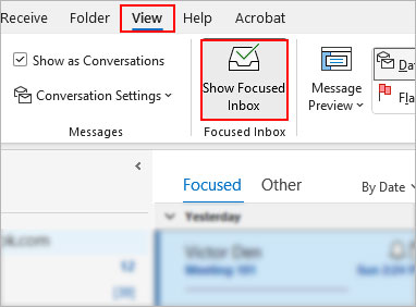 Turn-off-Focused-Inbox-Outlook-365-Desktop-Windows